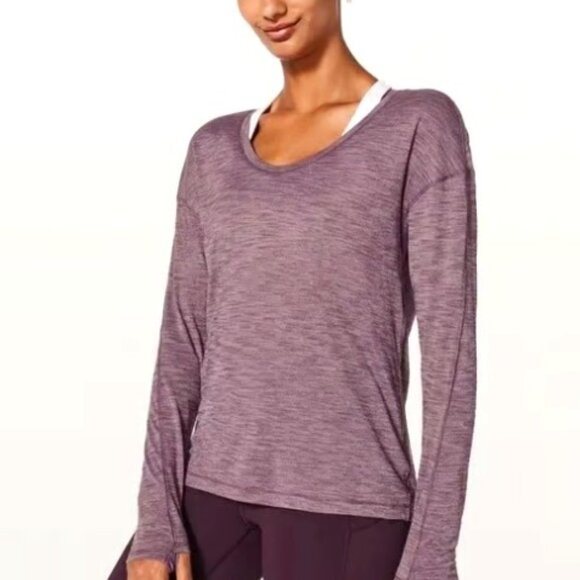 lululemon athletica Tops - Lululemon Meant To Move Top lululemon athletica Plum Heathered EUC